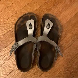 Birkenstock’s Gizeh Silver
